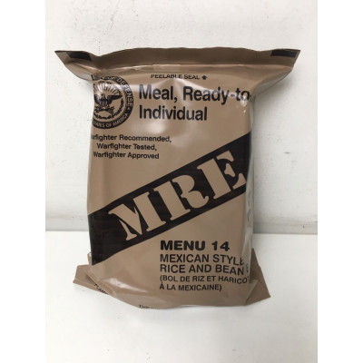 USA RAÇÃO MRE MENU 14 - Arroz e Feijão estilo Mexicano